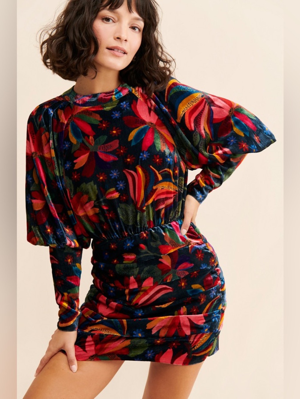 FARM RIO Banana Sky Velvet Dress *NWT*